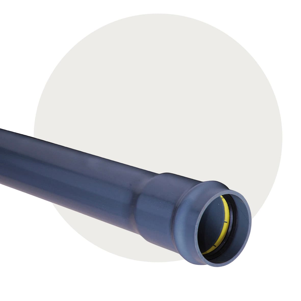 PVC SDR 21 gråblå trykkrør, 6 m