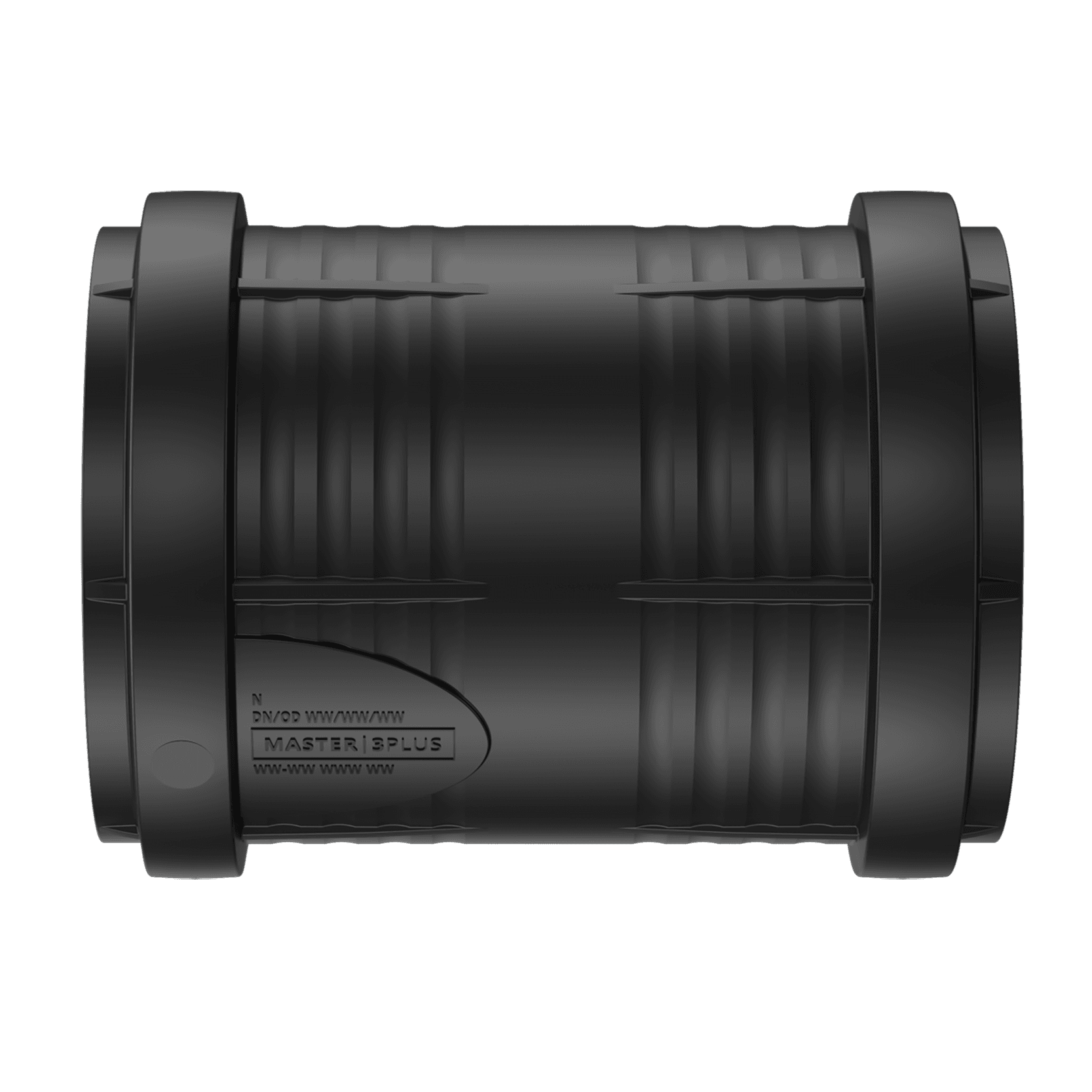 Produktbilde - 2214904 - Master3Plus dobbelmuffeløpemuffe PP, svart