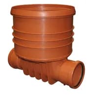 Produktbilde - 3227723 - PP Mabo rettløpskum fglatte avløpsrør rødbrun inkl. tetn.ring f400mm Pragma stigerør