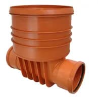 Produktbilde - 3227725 - PP Mabo rettløpskum fglatte avløpsrør rødbrun inkl. tetn.ring f400mm Pragma stigerør