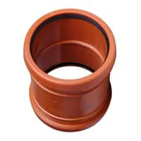 75 mm PP rødbrun dobbelmuffe