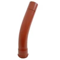 200 mm PVC 22° rødbrunt langbend med Powerlock