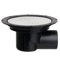 Produktbilde - 4522055 - Pipelife gulvsluk med sideutløp utløpsdiameter Ø75mm, svart
