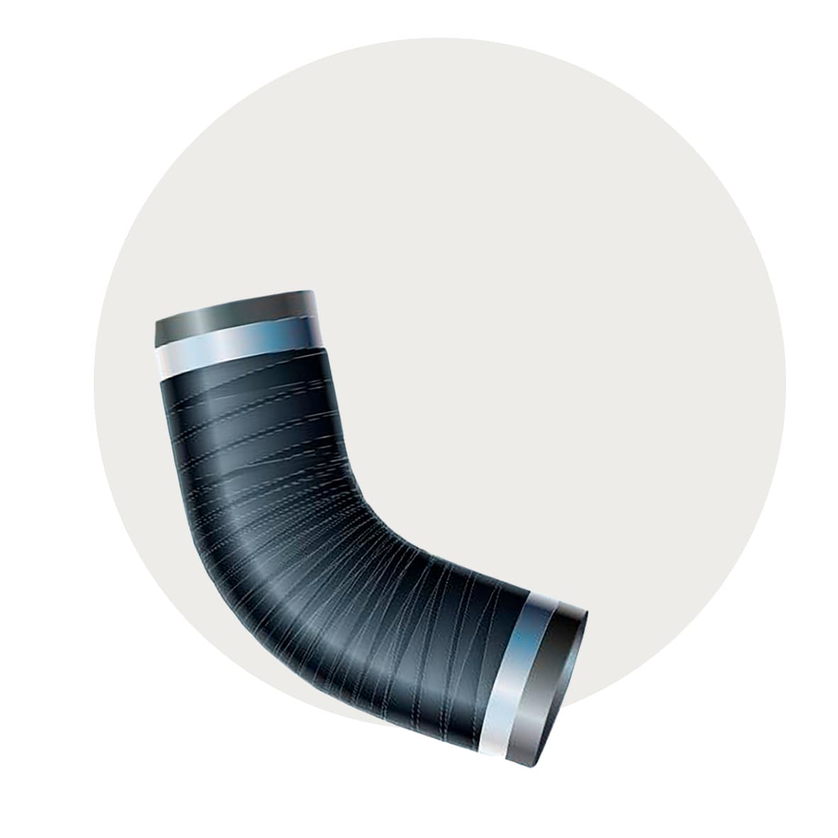 PE 100 RC SLA diffusjonstette bend SDR 11 blå med grønne striper
