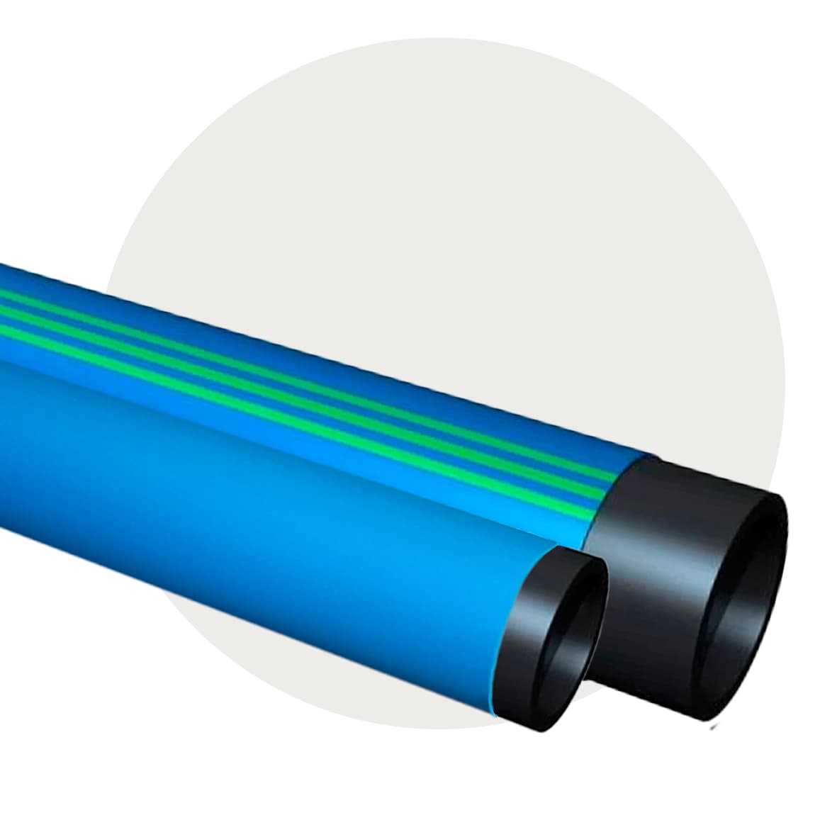 PE 100 Robustline RC SDR 11 rør med blå kappe, 12 m