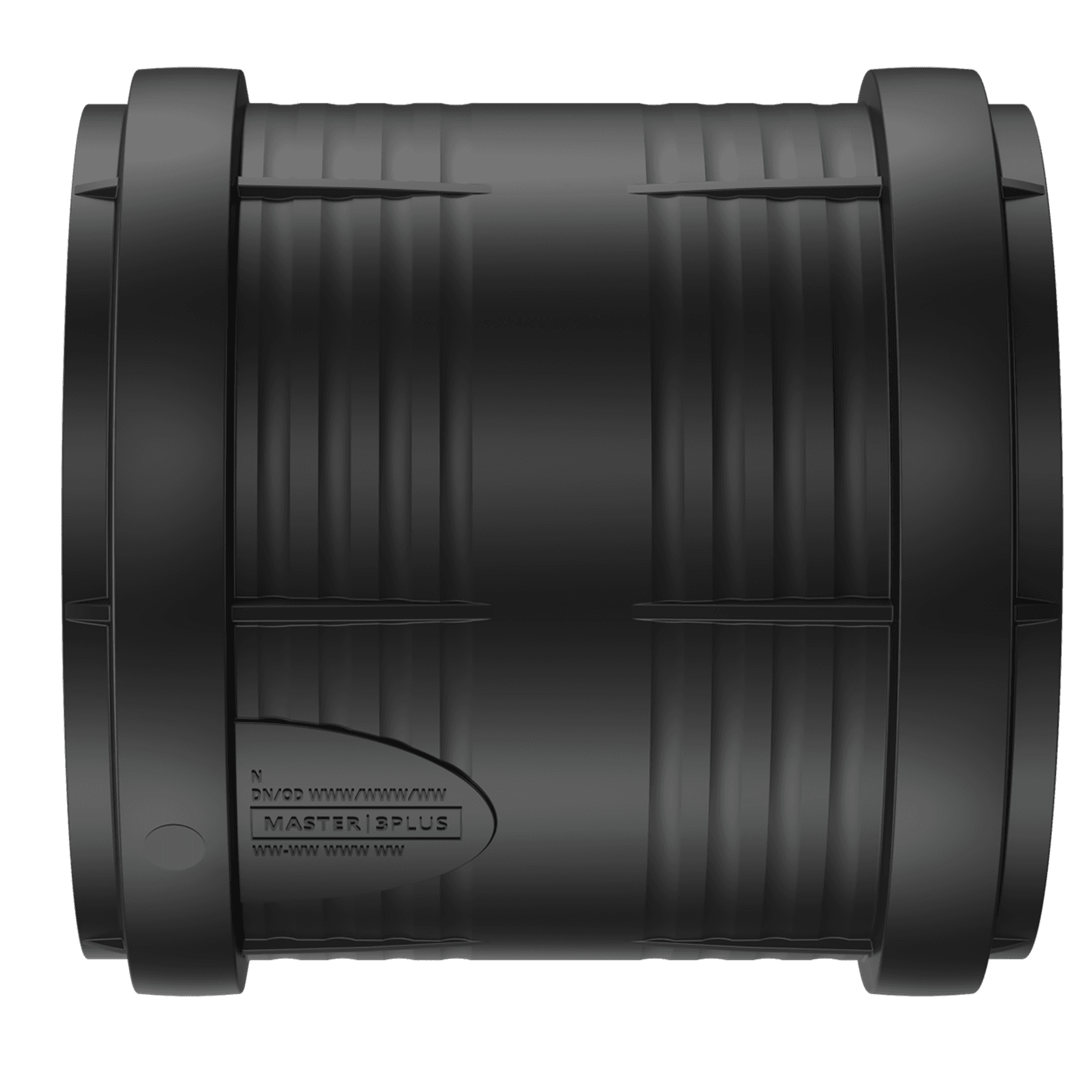 Produktbilde - 2214862 - Master3Plus dobbelmuffeløpemuffe PP, svart