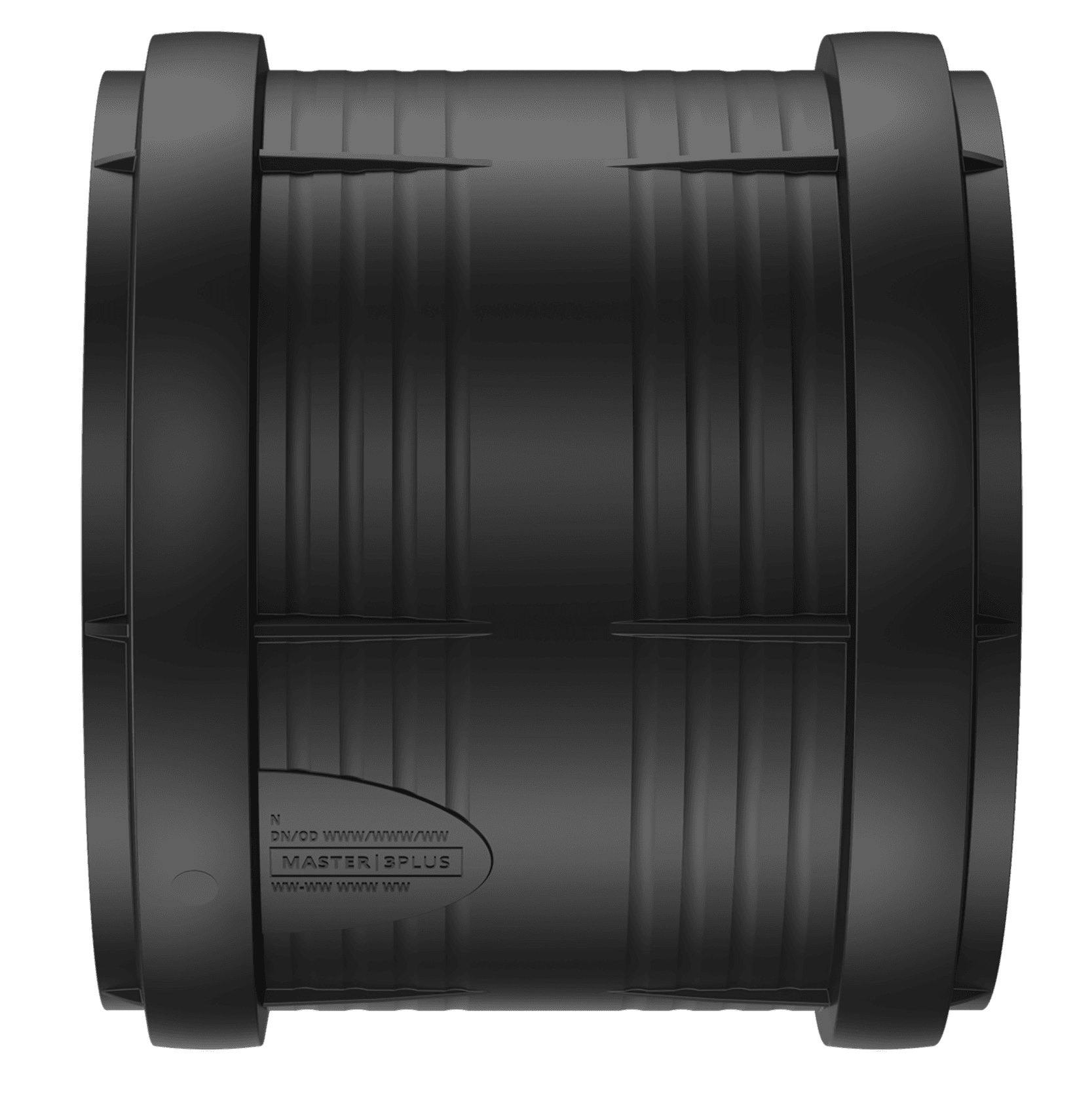 Produktbilde - 2214907 - Master3Plus dobbelmuffeløpemuffe PP, svart