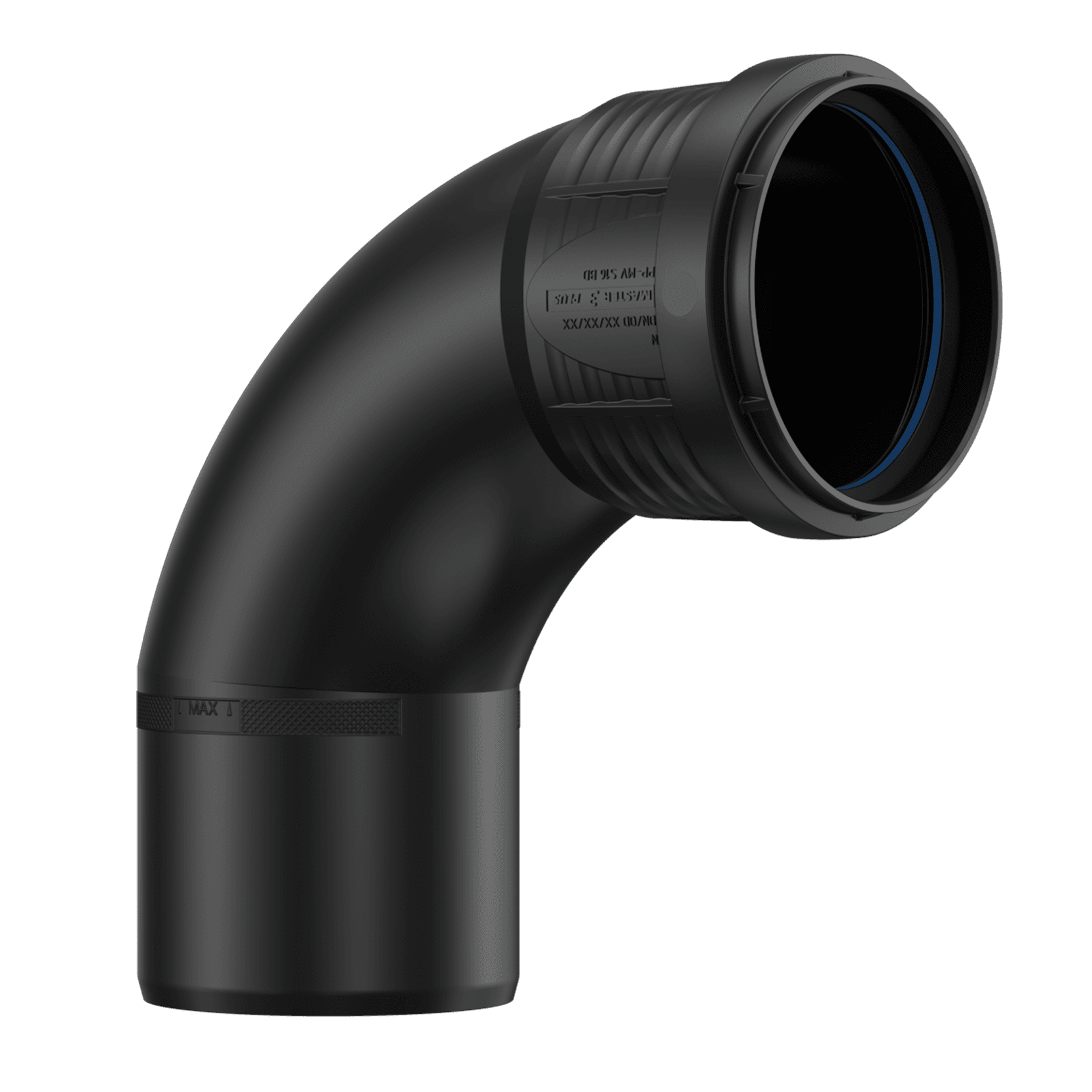 Produktbilde - 2213483 - Master3Plus bend, langt PP, svart