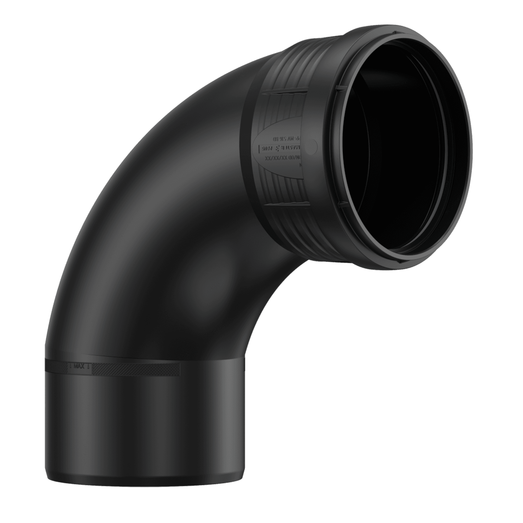 Produktbilde - 2213484 - Master3Plus bend, langt PP, svart