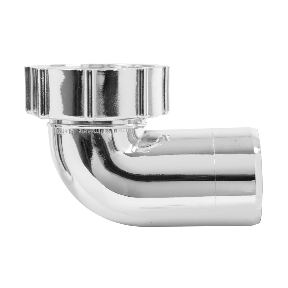 Produktbilde - 2207176 - PP Smartline bend med gjenger og hettemutter krom gjengeovergang 1 12-1 14