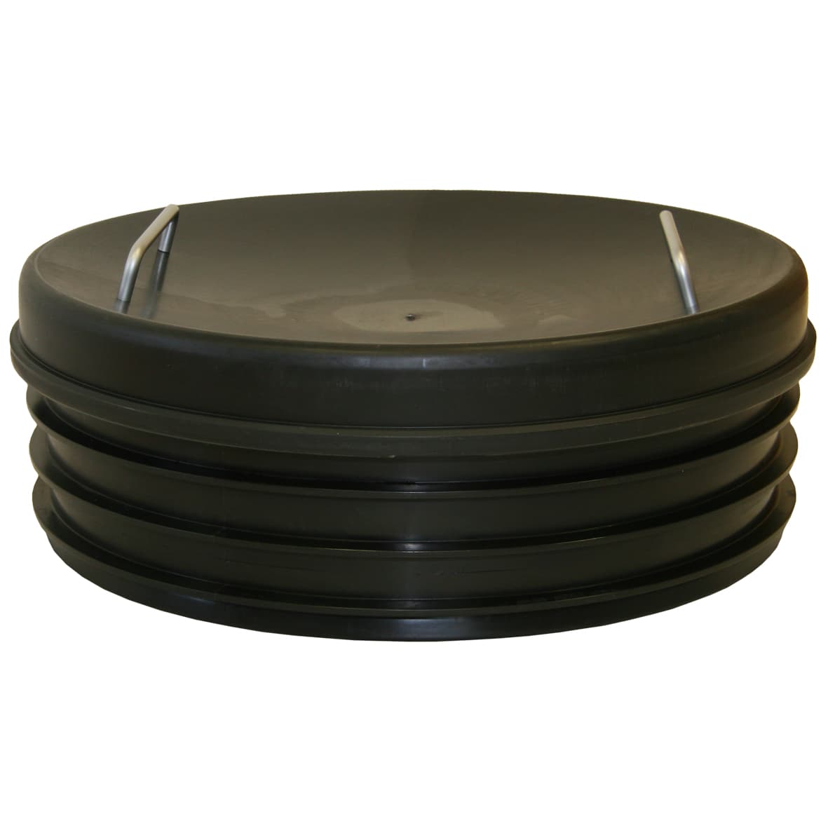 Produktbilde - 3358324 - PP lokk med ribber for 630mm stigerør sort
