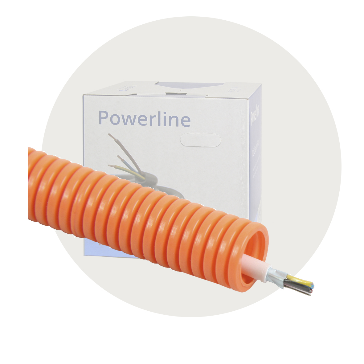 Powerline med alarm-/signalkabel, oransje