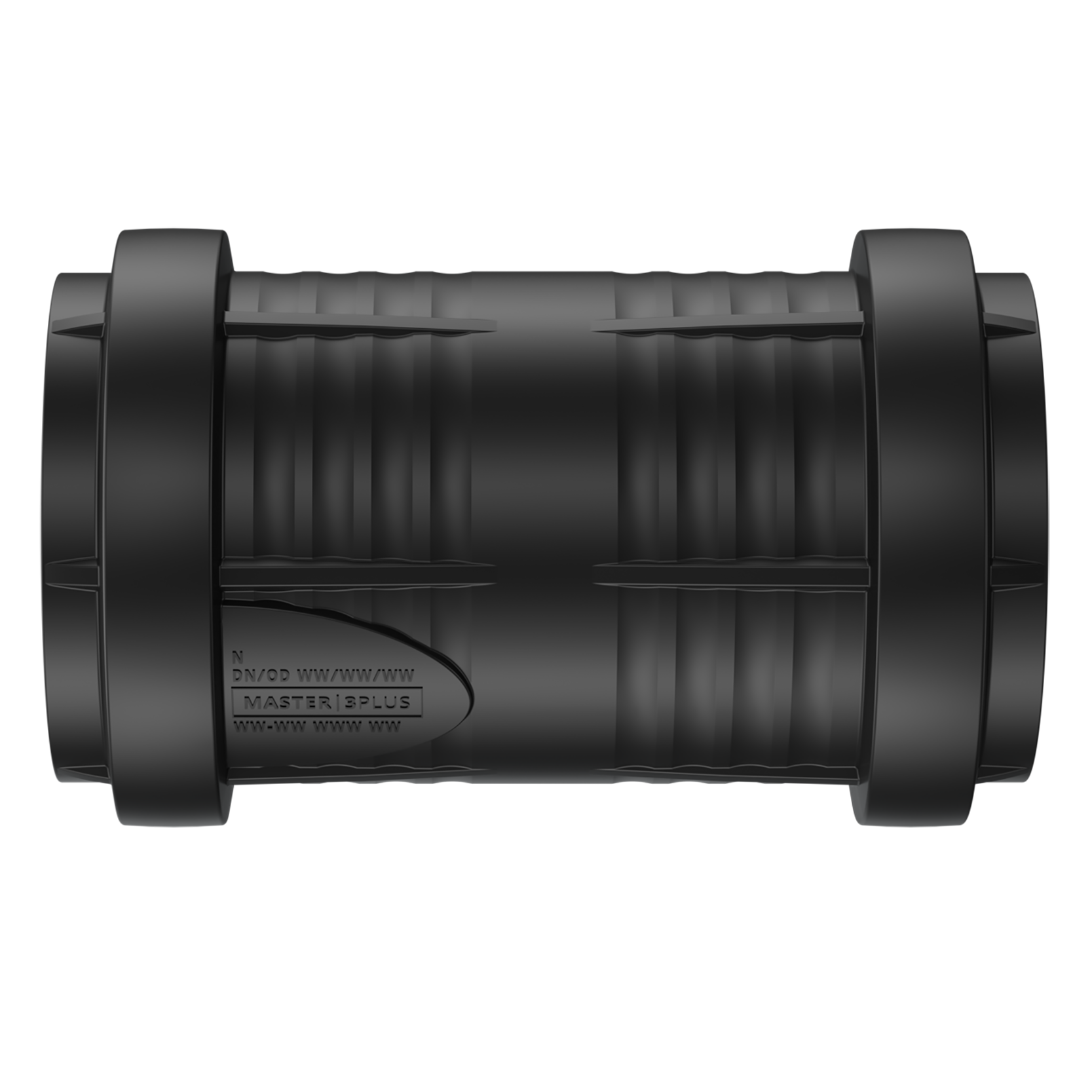 Produktbilde - 2214861 - Master3Plus dobbelmuffeløpemuffe PP, svart