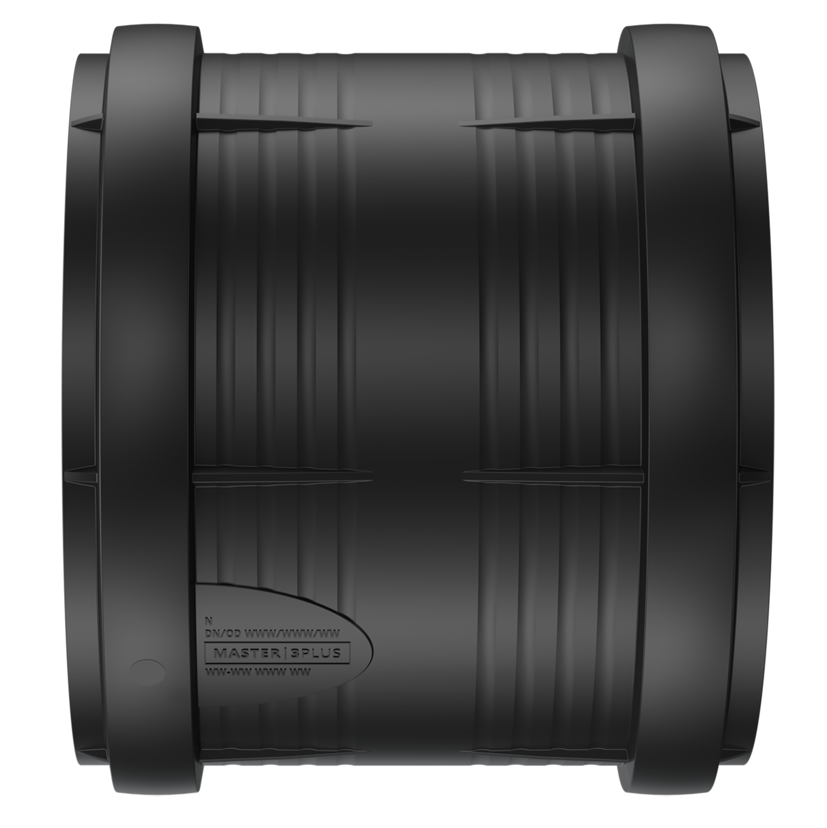 Produktbilde - 2214907 - Master3Plus dobbelmuffeløpemuffe PP, svart