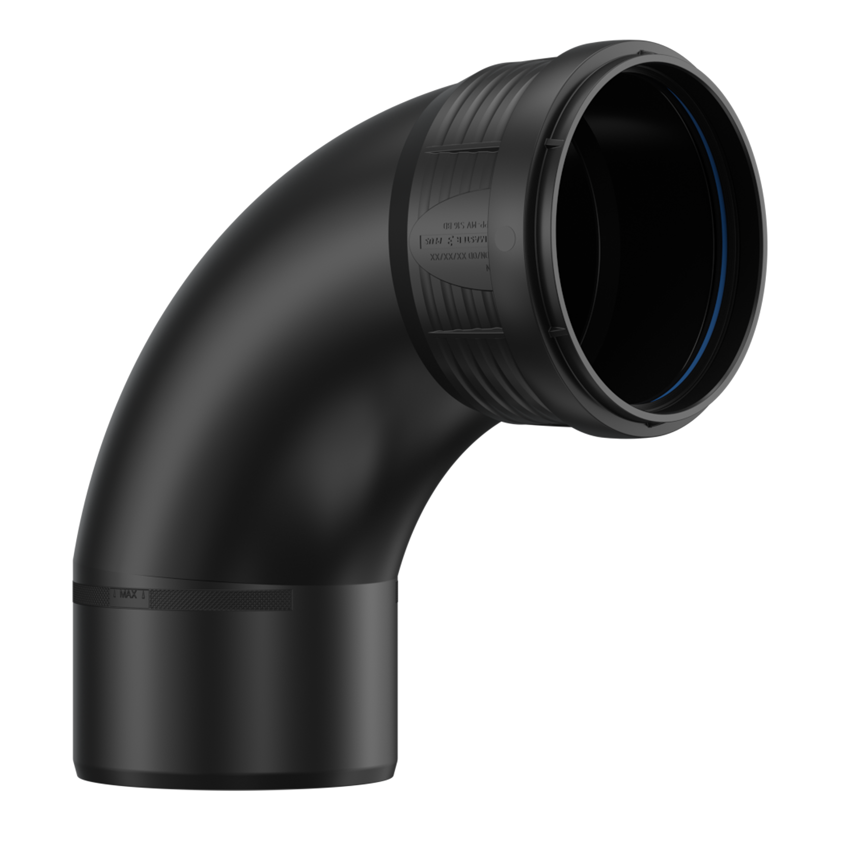 Produktbilde - 2213484 - Master3Plus bend, langt PP, svart