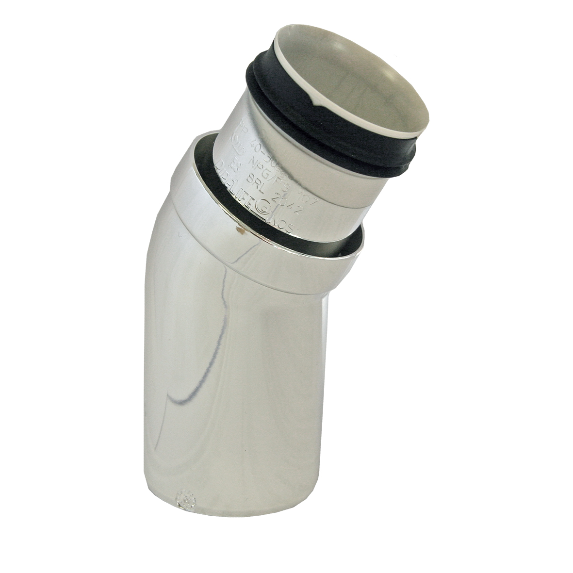 Produktbilde - 2206948 - Smarline bend med nippel krom med skjøtenippel og spissende
