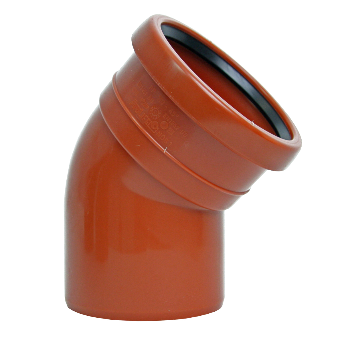 PP avløp bend 75-45° kort RB