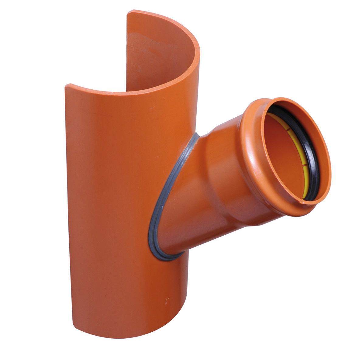 PVC avløp sadelgren 160x110-45° RB