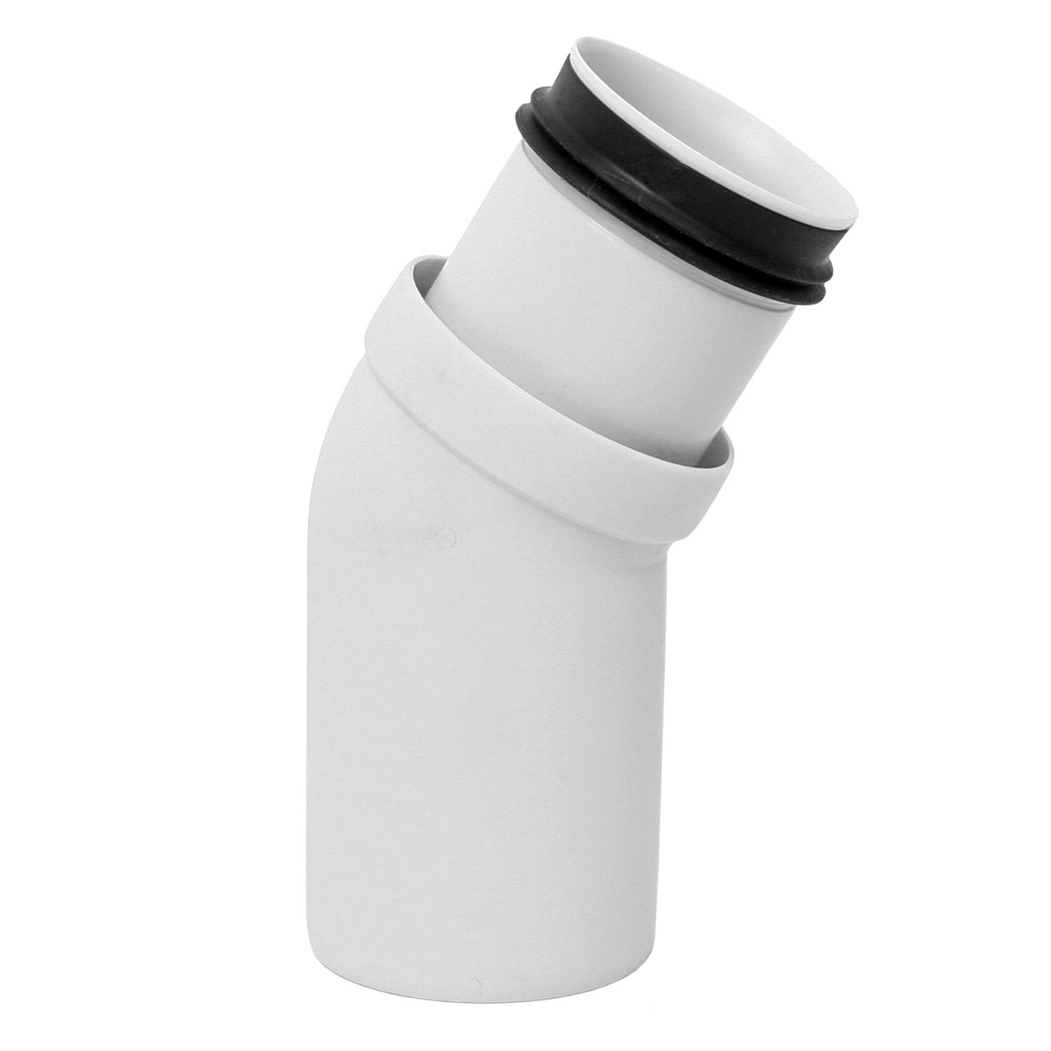 Produktbilde - 2207166 - PP Smartline bend med nippel gråhvit med skjøtenippel og spissende