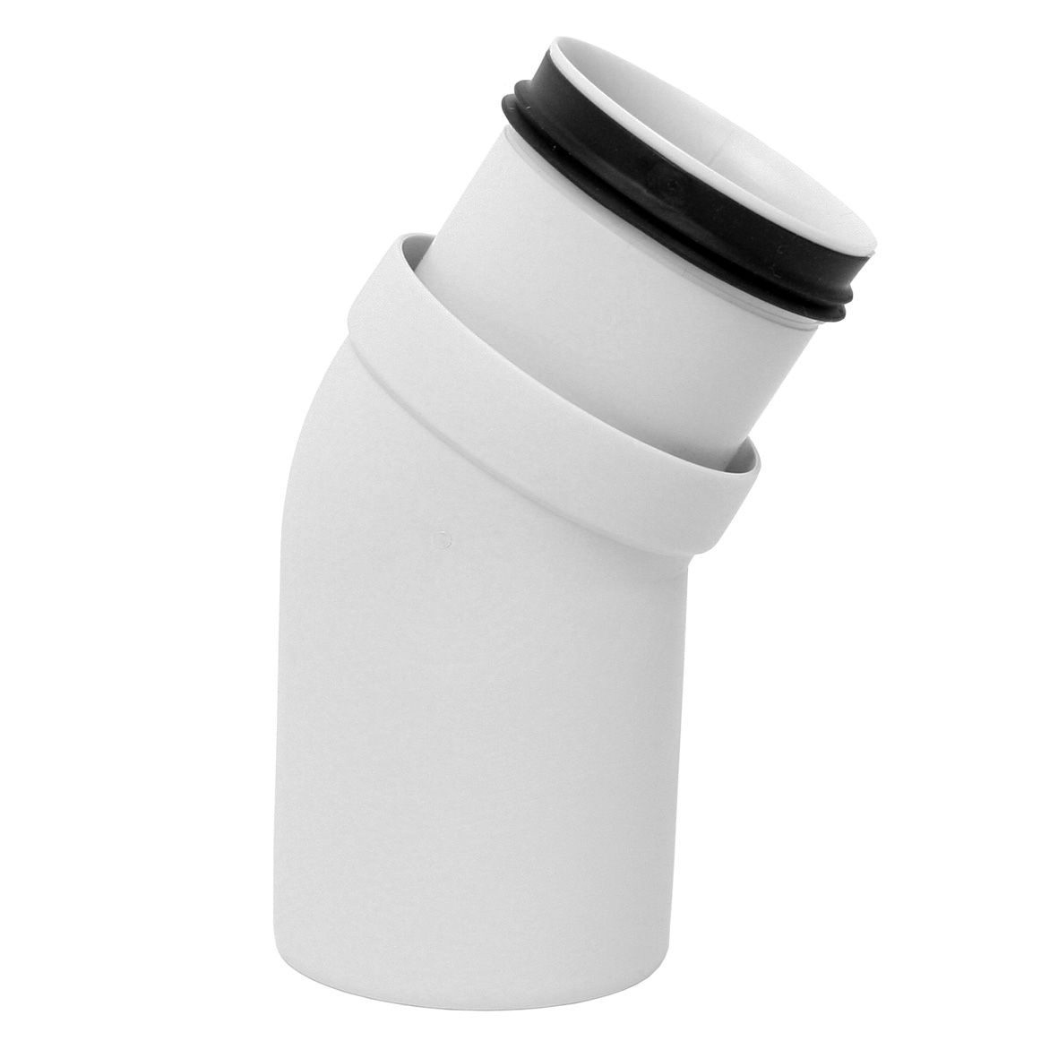 Produktbilde - 2206947 - PP Smartline bend med nippel gråhvit med skjøtenippel og spissende