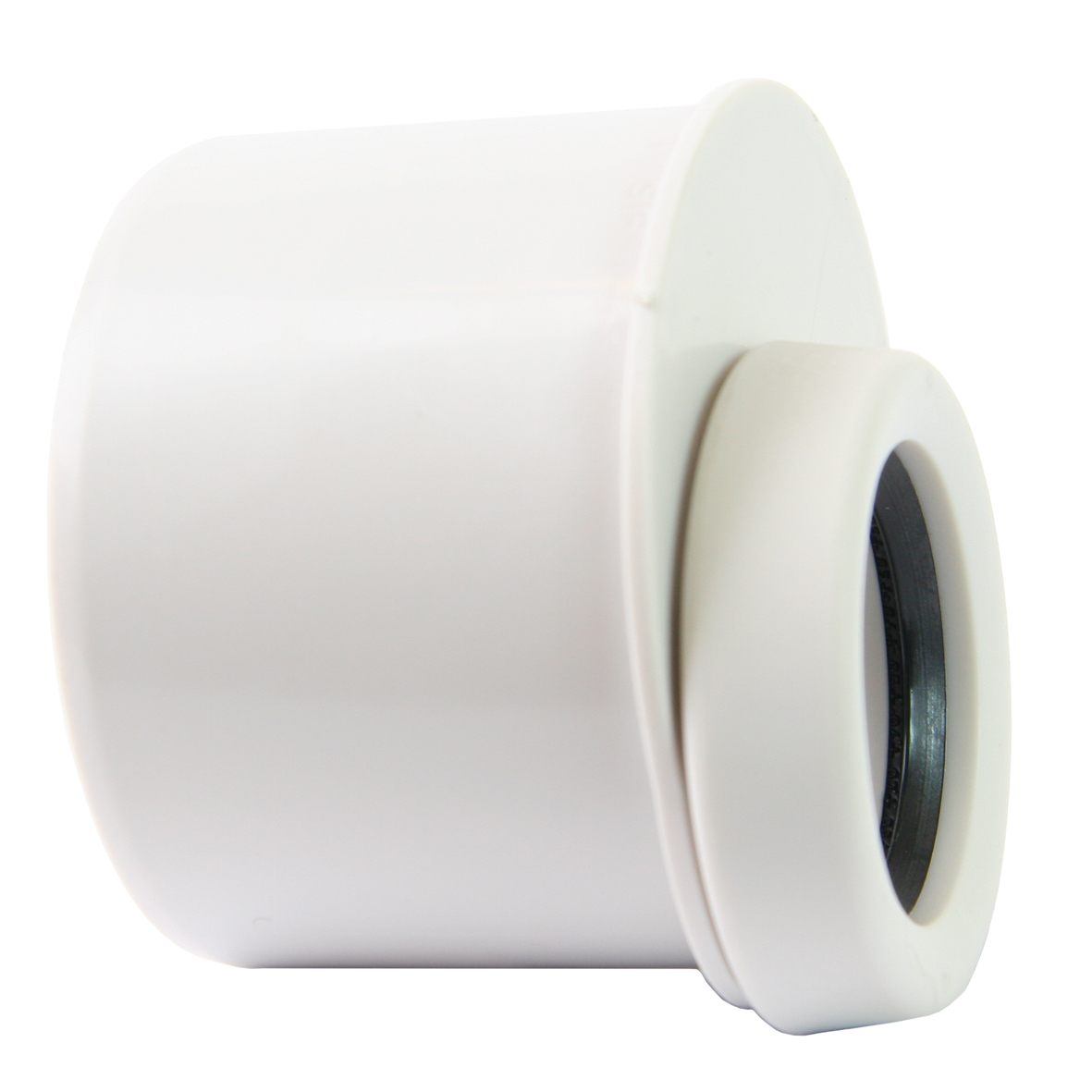 Produktbilde - 2207067 - PP kortovergang gråhvit med 75mm spissende40mm muffe