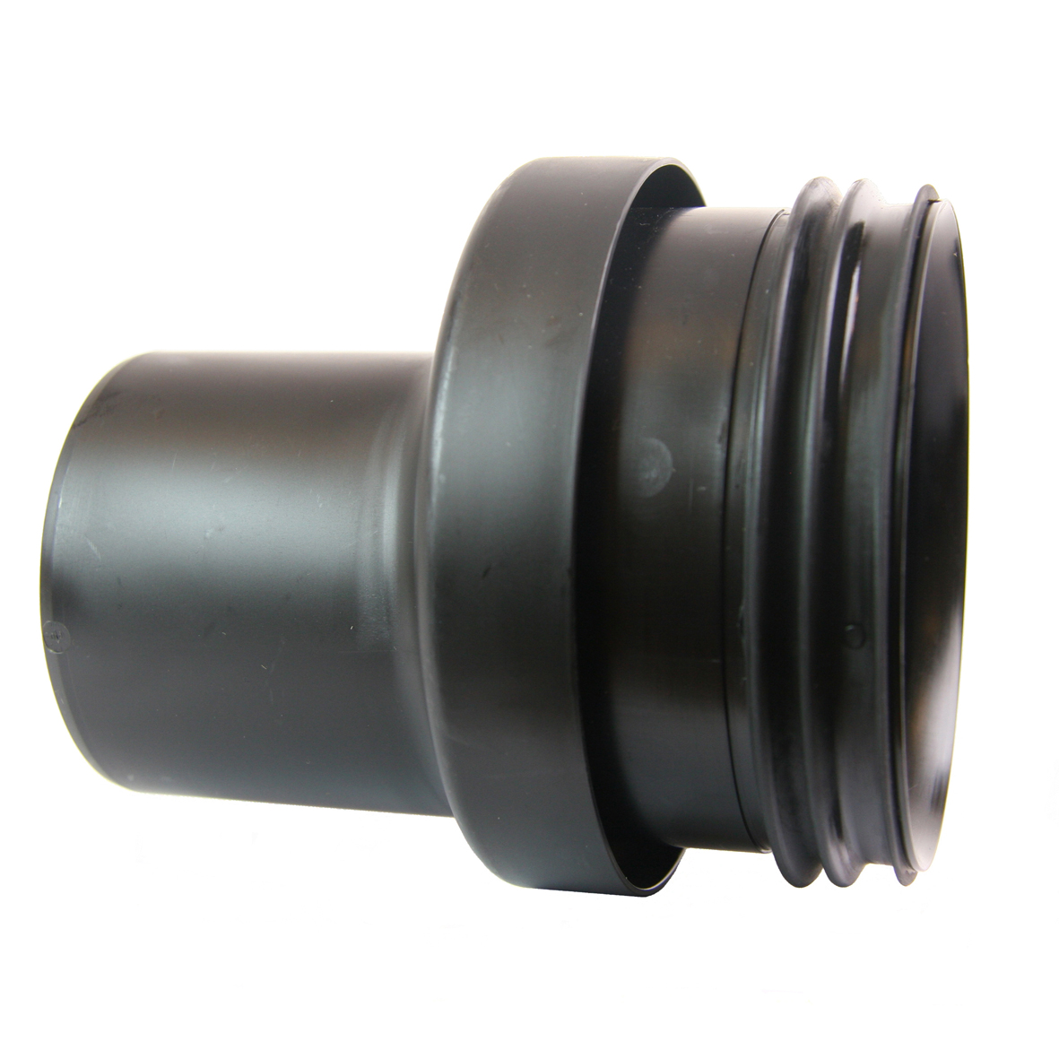 Produktbilde - 2207072 - PP Smartline overgang sort med 110mm skjøtenippel75mm spissende