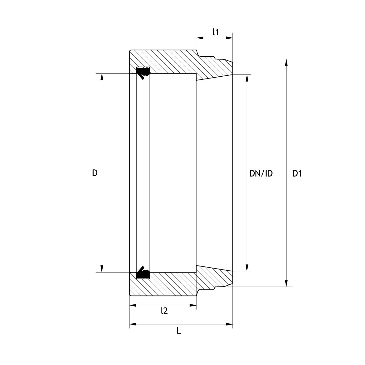 PP overgang 400 til fava betongmuffe RB