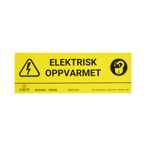 Produktbilde - Merkeskilt elektrisk oppvarmet nVent