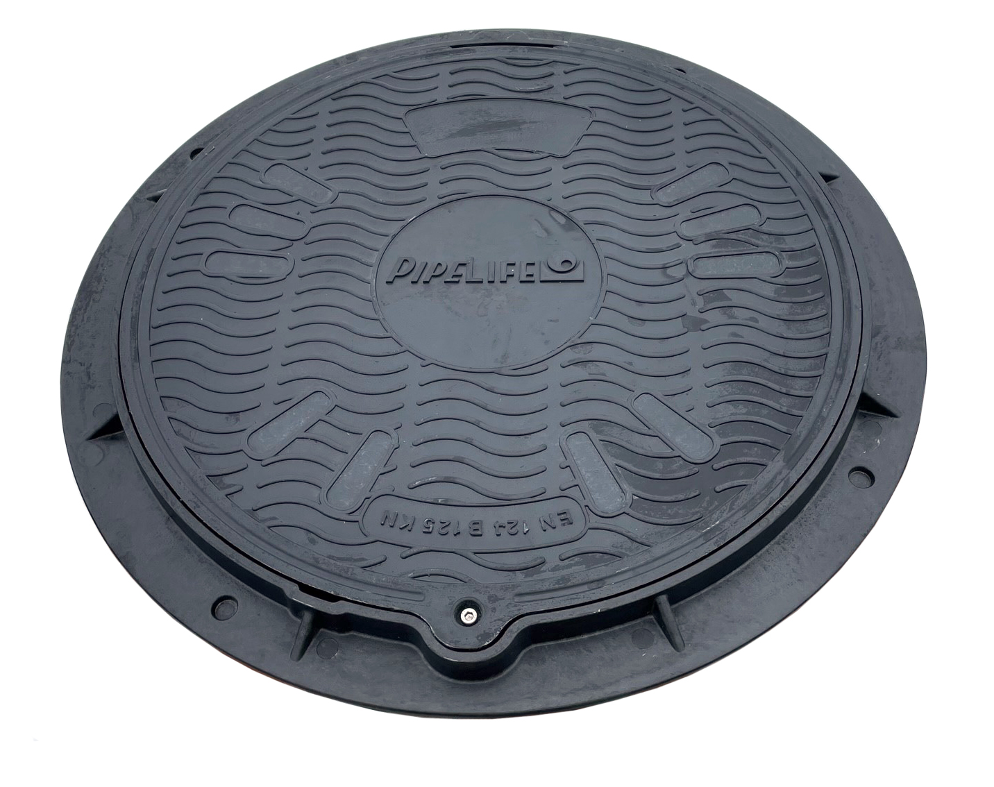 Produktbilde - 3358307 - 650 mm fast komposittramme og -lokk. B125. GRP materiale